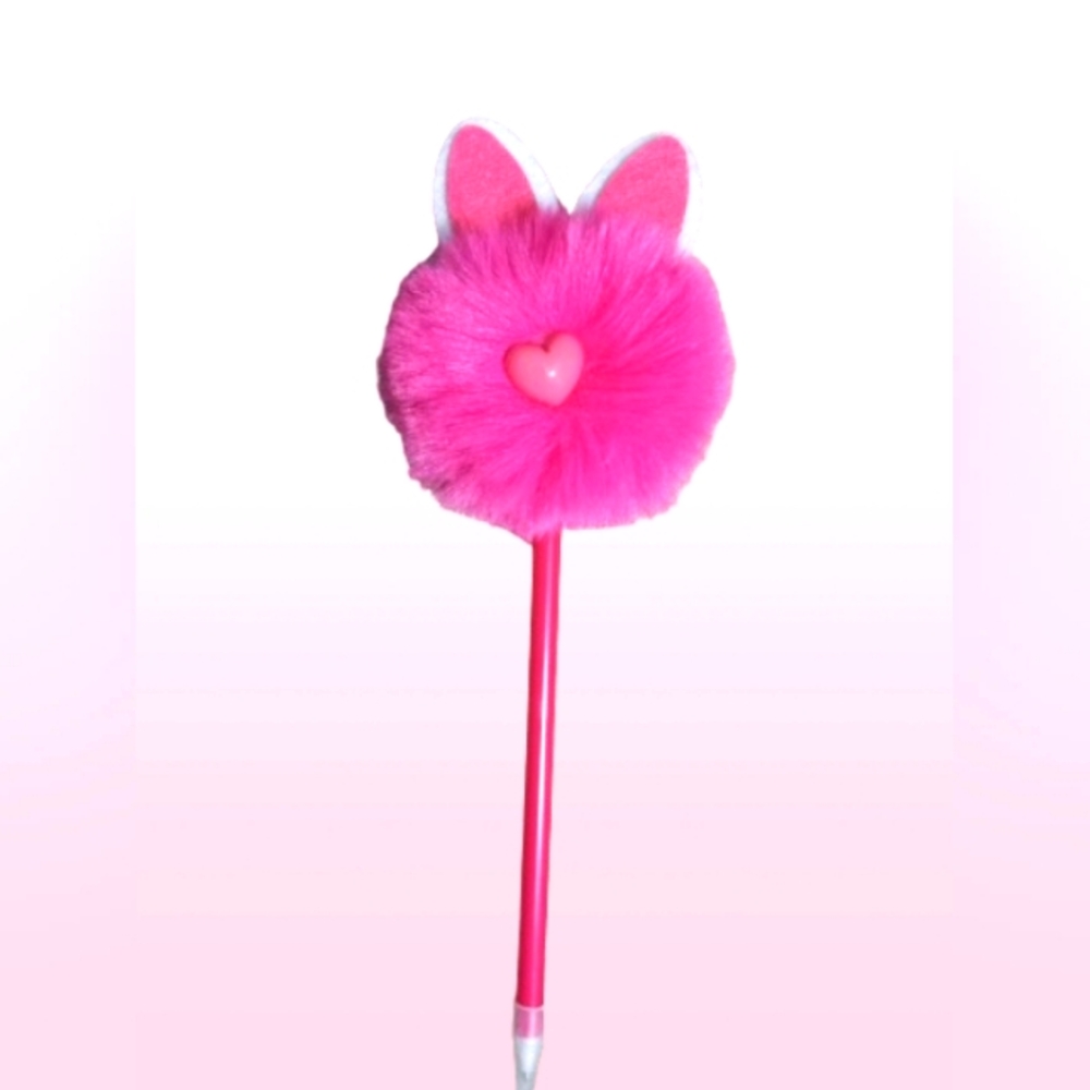 Bunny pompom pen